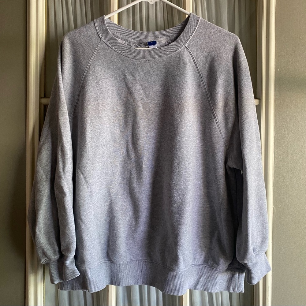 Old Navy heather gray fleece Crewneck